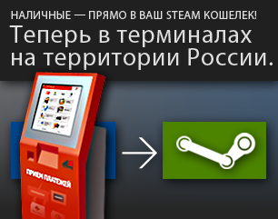 Из терминала оплаты прямо в Steam